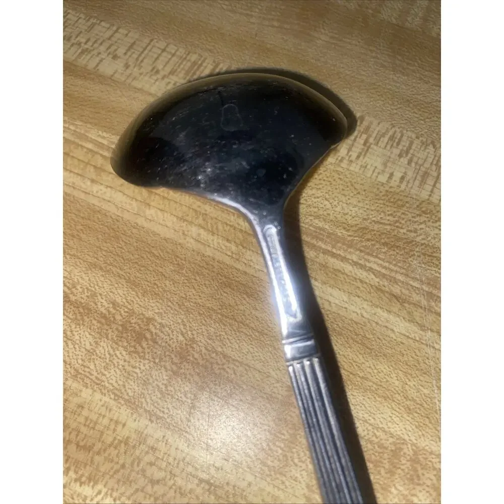 Set Of 3 Estia OLYMPIA Korea Stainless Glossy Ridges Band SERVING Forks & Ladle